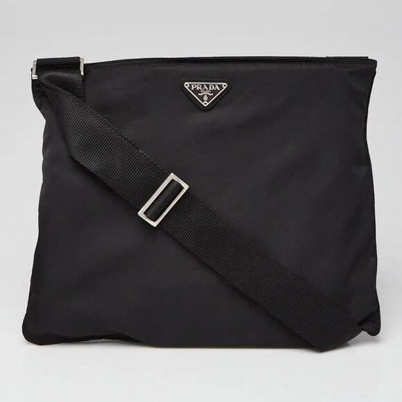 Prada Black Vela Nylon Crossbody Messenger Bag - Picture 1 of 9